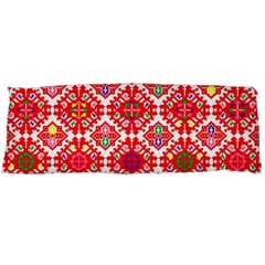 Plaid Red Star Flower Floral Fabric Body Pillow Case (dakimakura)