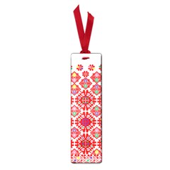 Plaid Red Star Flower Floral Fabric Small Book Marks by Mariart