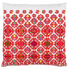 Plaid Red Star Flower Floral Fabric Standard Flano Cushion Case (one Side)