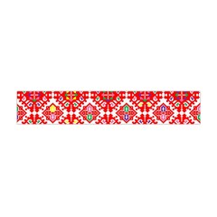 Plaid Red Star Flower Floral Fabric Flano Scarf (mini) by Mariart