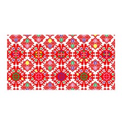 Plaid Red Star Flower Floral Fabric Satin Wrap