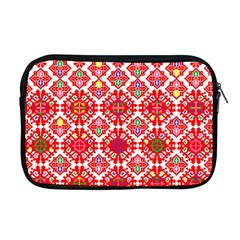 Plaid Red Star Flower Floral Fabric Apple Macbook Pro 17  Zipper Case