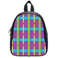 Stripes And Dots                           School Bag (small) by LalyLauraFLM