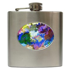 Color Mix Canvas                           Hip Flask (6 Oz) by LalyLauraFLM