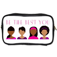 Black Girls Be The Best You Toiletries Bag (one Side)