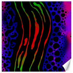 Frog Spectrum Polka Line Wave Rainbow Canvas 16  X 16  