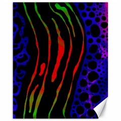 Frog Spectrum Polka Line Wave Rainbow Canvas 16  X 20   by Mariart