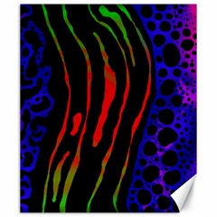 Frog Spectrum Polka Line Wave Rainbow Canvas 20  X 24  