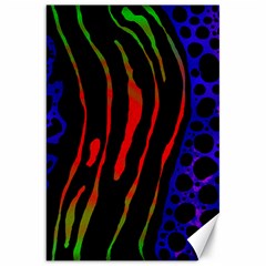 Frog Spectrum Polka Line Wave Rainbow Canvas 20  X 30   by Mariart