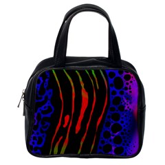 Frog Spectrum Polka Line Wave Rainbow Classic Handbags (one Side) by Mariart