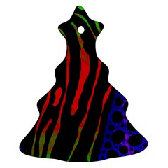 Frog Spectrum Polka Line Wave Rainbow Christmas Tree Ornament (two Sides) by Mariart