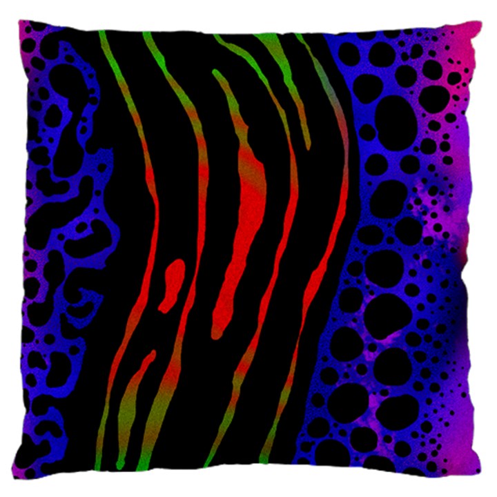 Frog Spectrum Polka Line Wave Rainbow Large Cushion Case (Two Sides)