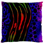 Frog Spectrum Polka Line Wave Rainbow Large Cushion Case (Two Sides) Back