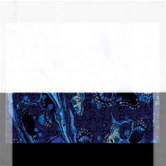 Pattern Butterfly Blue Stone Rectangular Jigsaw Puzzl by Mariart