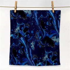 Pattern Butterfly Blue Stone Face Towel