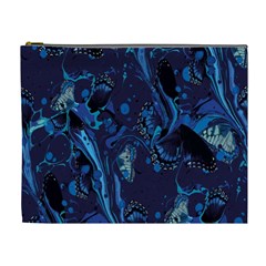 Pattern Butterfly Blue Stone Cosmetic Bag (xl) by Mariart