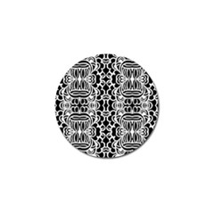 Psychedelic Pattern Flower Black Golf Ball Marker (4 Pack)