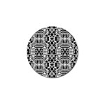 Psychedelic Pattern Flower Black Golf Ball Marker (10 pack) Front