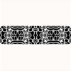 Psychedelic Pattern Flower Black Large Bar Mats