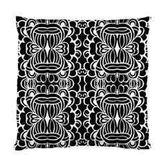 Psychedelic Pattern Flower Black Standard Cushion Case (one Side) by Mariart