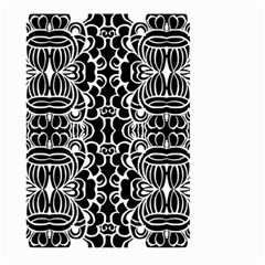 Psychedelic Pattern Flower Black Large Garden Flag (two Sides) by Mariart