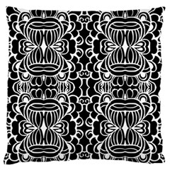 Psychedelic Pattern Flower Black Standard Flano Cushion Case (two Sides) by Mariart