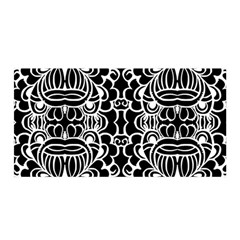 Psychedelic Pattern Flower Black Satin Wrap by Mariart