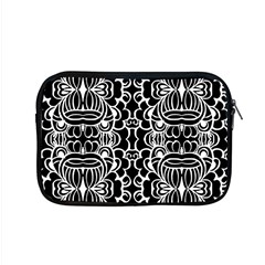 Psychedelic Pattern Flower Black Apple Macbook Pro 15  Zipper Case by Mariart