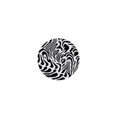 Psychedelic Zebra Black White Line 1  Mini Magnets by Mariart