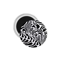 Psychedelic Zebra Black White Line 1 75  Magnets by Mariart