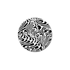 Psychedelic Zebra Black White Line Golf Ball Marker (4 Pack) by Mariart