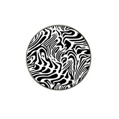 Psychedelic Zebra Black White Line Hat Clip Ball Marker