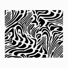 Psychedelic Zebra Black White Line Small Glasses Cloth (2-side) by Mariart