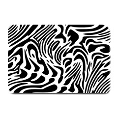 Psychedelic Zebra Black White Line Plate Mats by Mariart