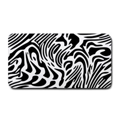 Psychedelic Zebra Black White Line Medium Bar Mats by Mariart