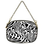 Psychedelic Zebra Black White Line Chain Purses (One Side)  Front