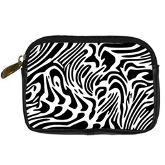 Psychedelic Zebra Black White Line Digital Camera Cases by Mariart