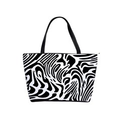 Psychedelic Zebra Black White Line Shoulder Handbags by Mariart