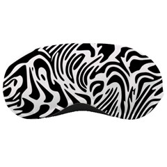 Psychedelic Zebra Black White Line Sleeping Masks