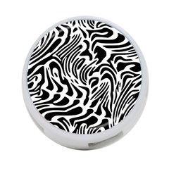 Psychedelic Zebra Black White Line 4-port Usb Hub (two Sides) 