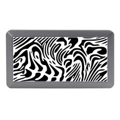 Psychedelic Zebra Black White Line Memory Card Reader (mini) by Mariart