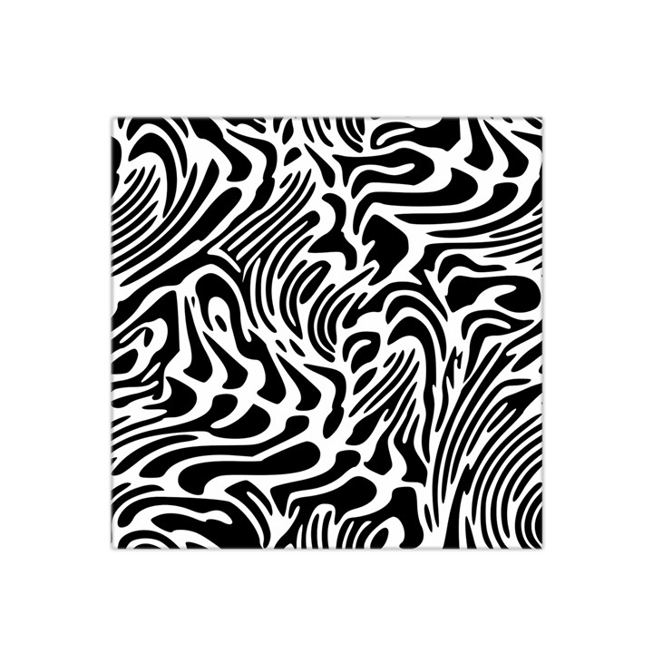 Psychedelic Zebra Black White Line Satin Bandana Scarf