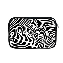 Psychedelic Zebra Black White Line Apple Macbook Pro 13  Zipper Case by Mariart