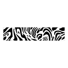 Psychedelic Zebra Black White Line Velvet Scrunchie