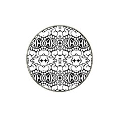 Psychedelic Pattern Flower Crown Black Flower Hat Clip Ball Marker (4 Pack) by Mariart