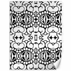 Psychedelic Pattern Flower Crown Black Flower Canvas 36  X 48  