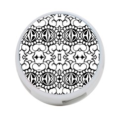 Psychedelic Pattern Flower Crown Black Flower 4-port Usb Hub (two Sides) 