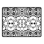 Psychedelic Pattern Flower Crown Black Flower Fleece Blanket (Small) 50 x40  Blanket Front