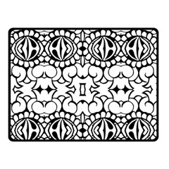 Psychedelic Pattern Flower Crown Black Flower Double Sided Fleece Blanket (small)  by Mariart