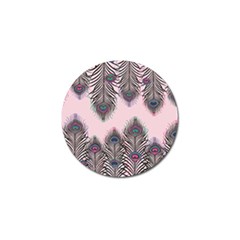 Peacock Feather Pattern Pink Love Heart Golf Ball Marker (10 Pack) by Mariart